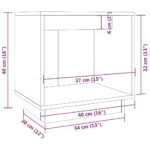 vidaXL Nočné stolíky 2 ks sivé 40x30x40 cm masívne borovicové drevo – Obrázok 8