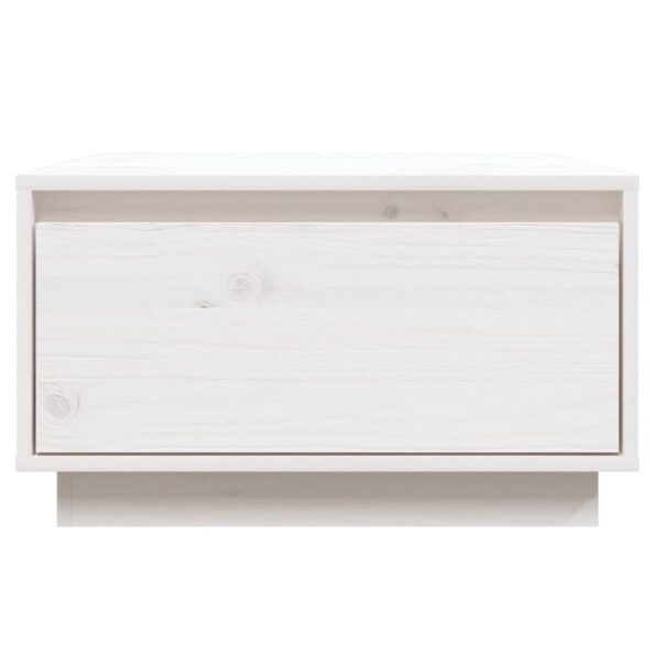 vidaXL Konferenčný stolík biely 55x56x32 cm borovicový masív – Obrázok 5