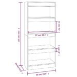 vidaXL Skriňa na knihy betónová sivá 60x30x135 cm spracované drevo – Obrázok 7