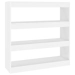 vidaXL Knižnica/deliaca stena biela 100x30x103 cm – Obrázok 2