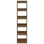 vidaXL Knižnica/deliaca stena hnedý dub 40x30x166 cm – Obrázok 5