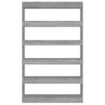 vidaXL Knižnica/deliaca stena sivý dub sonoma 100x30x166 cm – Obrázok 5