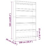 vidaXL Knižnica/deliaca stena sivý dub sonoma 100x30x166 cm – Obrázok 7