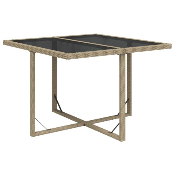 vidaXL 9-dielna záhr. jedálenská súprava s vankúšmi béžová polyratan – Obrázok 6