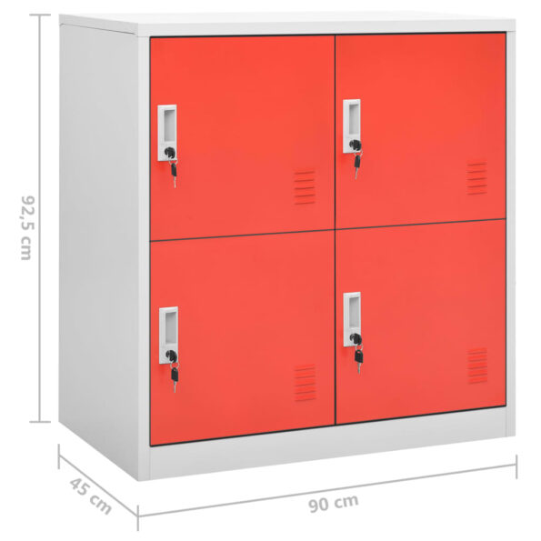 VXL8720286847671_g_en_hd_7.jpg vidaXL Uzamykacie skrinky 2 ks bledosivé a červené 90x45x92,5 cm oceľové – Obrázok 8