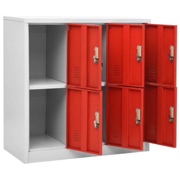 VXL8720286847756_g_en_hd_6.jpg vidaXL Uzamykacie skrinky 2 ks bledosivé a červené 90x45x92,5 cm oceľové – Obrázok 7