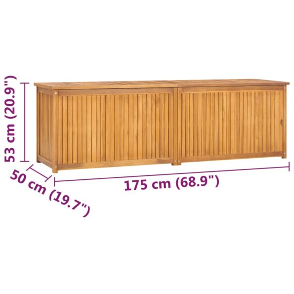 vidaXL Záhradný box 175x50x55 cm, tíkový masív – Obrázok 12