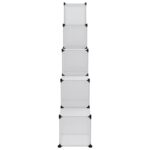 vidaXL Úložný kockovaný organizér s 15 kockami a dverami priehľadný PP – Obrázok 5