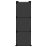 vidaXL Úložný kockovaný organizér s 9 kockami a dverami priehľadný PP – Obrázok 5