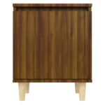 vidaXL Nočné stolíky, nohy z masívu 2 ks, hnedý dub 40x30x50 cm – Obrázok 7