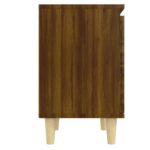 vidaXL Nočné stolíky, nohy z masívu 2 ks, hnedý dub 40x30x50 cm – Obrázok 8