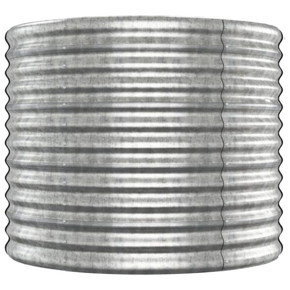 vidaXL Vyvýšený záhradný záhon práškovaná oceľ 512x80x68 cm strieborný – Obrázok 4