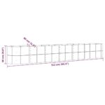 vidaXL Vyvýšený záhradný záhon práškovaná oceľ 512x80x68 cm strieborný – Obrázok 6