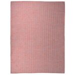 vidaXL Vonkajší koberec s plochým tkaním 120x170 cm červený