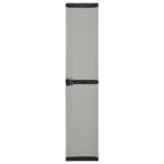 vidaXL Záhradná úložná skriňa s 3 policami sivá a čierna 34x40x168 cm – Obrázok 2