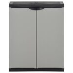 vidaXL Záhradná skrinka na odpad sivá a čierna 68x40x85 cm PP – Obrázok 3