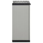 vidaXL Záhradná skrinka na odpad sivá a čierna 68x40x85 cm PP – Obrázok 4