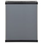 vidaXL Záhradná skrinka na odpad sivá a čierna 68x40x85 cm PP – Obrázok 5