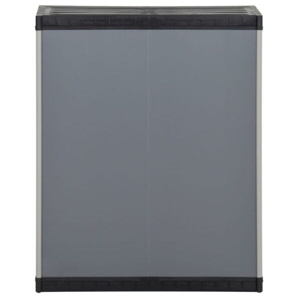 vidaXL Záhradná skrinka na odpad sivá a čierna 68x40x85 cm PP – Obrázok 5