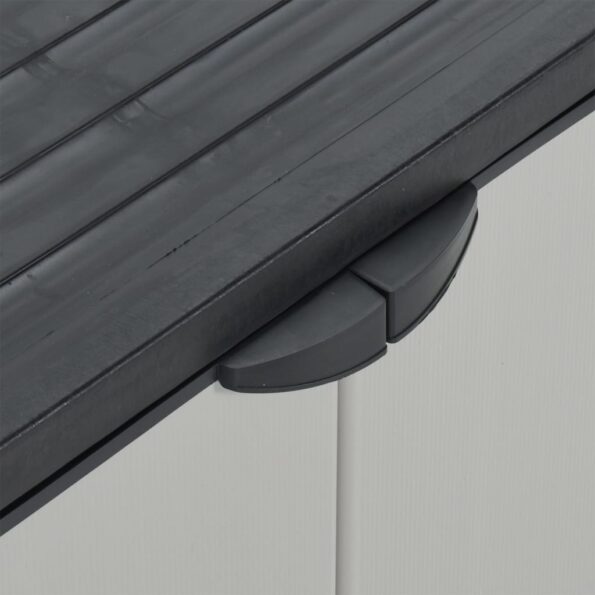 vidaXL Záhradná skrinka na odpad sivá a čierna 68x40x85 cm PP – Obrázok 8