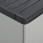 vidaXL Záhradná skrinka na odpad sivá a čierna 68x40x85 cm PP – Obrázok 9