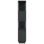 vidaXL Knižnica/deliaca stena sivá 80x25x132 cm masívna borovica – Obrázok 7