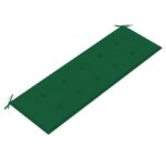 vidaXL Lavička Batavia so zeleným vankúšom 150 cm tíkový masív – Obrázok 5