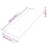 vidaXL Lavička Batavia s čiernou podložkou 150 cm tíkový masív – Obrázok 9