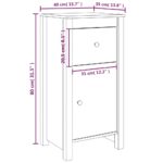 vidaXL Komody 2 ks čierne 40x35x80 cm borovicový masív – Obrázok 11