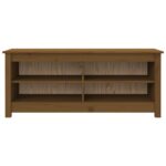 vidaXL Skrinka na topánky medovo-hnedá 110x38x45,5 cm masívna borovica – Obrázok 3