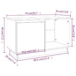 vidaXL TV skrinka čierna 74x35x44 cm masívna borovica – Obrázok 10