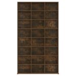 vidaXL CD skrinka údený dub 102x23x177,5 cm spracované drevo – Obrázok 3
