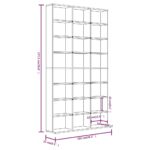 vidaXL CD skrinka údený dub 102x23x177,5 cm spracované drevo – Obrázok 6