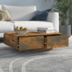 vidaXL Konferenčný stolík dymový dub 90x60x31 cm spracované drevo – Obrázok 7