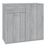 vidaXL Komoda sivá sonoma 80x36x75 cm spracované drevo – Obrázok 2