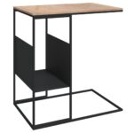 vidaXL Bočný stolík čierny 55x36x59,5 cm spracované drevo – Obrázok 2