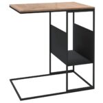 vidaXL Bočný stolík čierny 55x36x59,5 cm spracované drevo – Obrázok 5