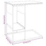 vidaXL Bočný stolík čierny 55x36x59,5 cm spracované drevo – Obrázok 6