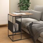 vidaXL Bočný stolík čierny 55x36x59,5 cm spracované drevo
