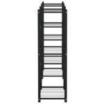 vidaXL Stojan na kvety 83x25x80 cm čierny kovový – Obrázok 4