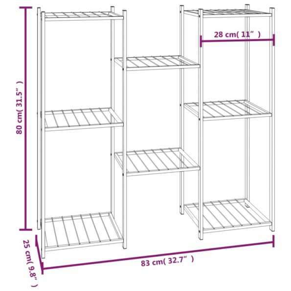 VXL8720286933879_g_en_hd_4.jpg vidaXL Stojan na kvety 83x25x80 cm čierny kovový – Obrázok 6