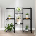 vidaXL Stojan na kvety 83x25x80 cm čierny kovový