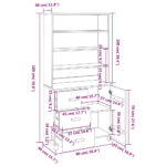 vidaXL Vysoká skrinka HAMAR, borovicový masív, medovo hnedá – Obrázok 8