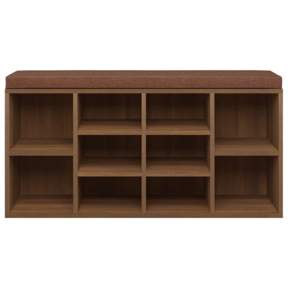 vidaXL Lavica na topánky hnedý dub 103x30x48 cm spracované drevo – Obrázok 4