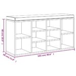 vidaXL Lavica na topánky hnedý dub 103x30x48 cm spracované drevo – Obrázok 7