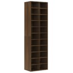 vidaXL Botník hnedý dub 54x34x183 cm spracované drevo – Obrázok 2