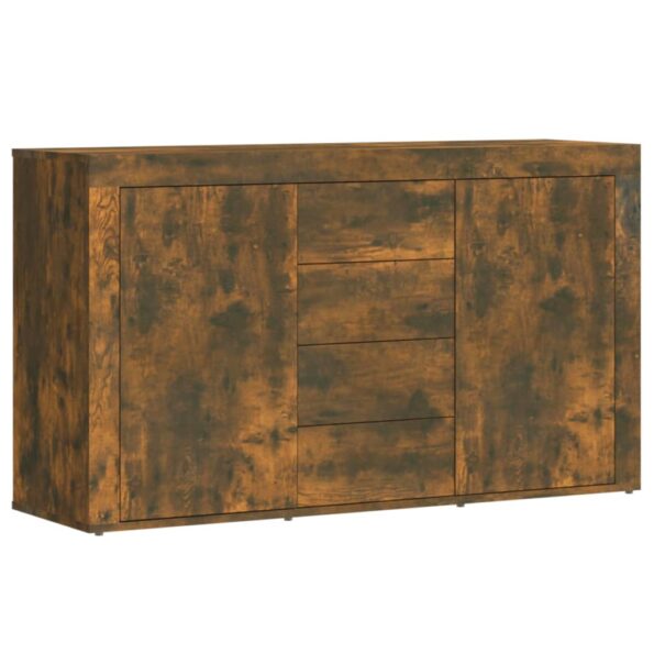vidaXL Komoda dymový dub 120x36x69 cm spracované drevo – Obrázok 2