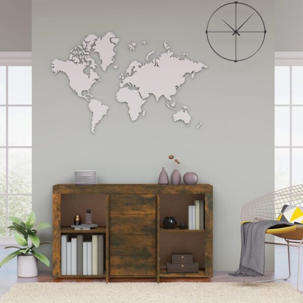 vidaXL Komoda dymový dub 120x36x69 cm spracované drevo – Obrázok 3