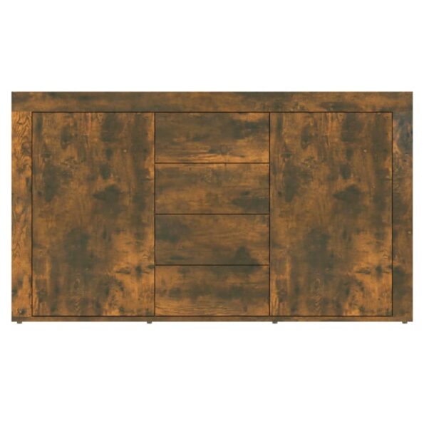 vidaXL Komoda dymový dub 120x36x69 cm spracované drevo – Obrázok 5