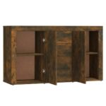 vidaXL Komoda dymový dub 120x36x69 cm spracované drevo – Obrázok 7
